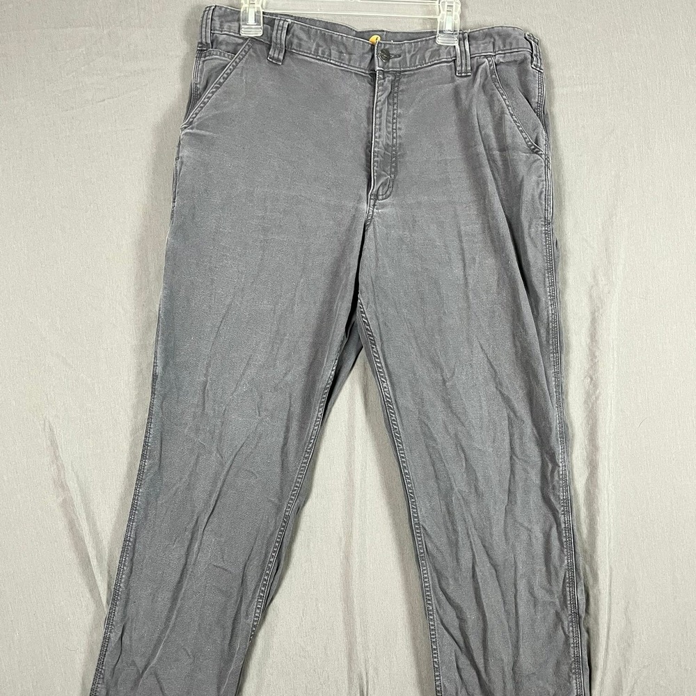 Carhartt Pants Mens 38x34 Relaxed Fit Gray Workwear EUC